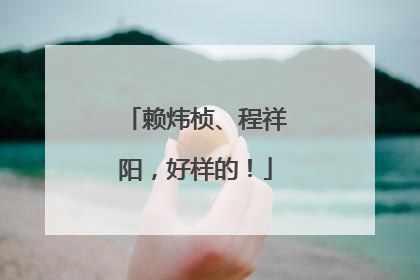 赖炜桢、程祥阳，好样的！