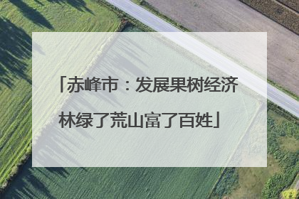 赤峰市：发展果树经济林绿了荒山富了百姓