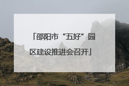 邵阳市“五好”园区建设推进会召开