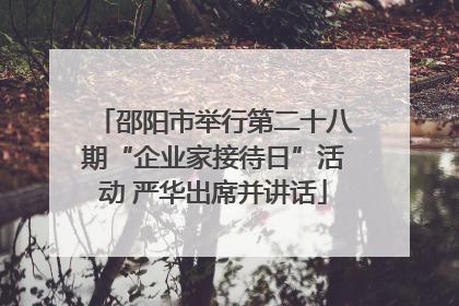 邵阳市举行第二十八期“企业家接待日”活动 严华出席并讲话