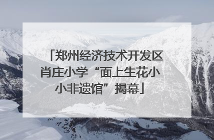 郑州经济技术开发区肖庄小学“面上生花小小非遗馆”揭幕