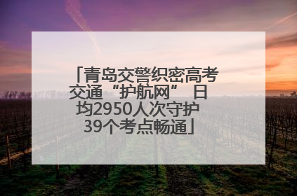 青岛交警织密高考交通“护航网” 日均2950人次守护39个考点畅通