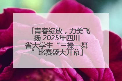 青春绽放，力美飞扬 2025年四川省大学生“三操一舞”比赛盛大开幕
