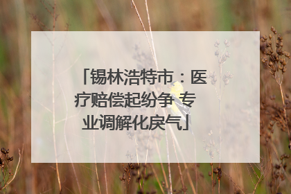 锡林浩特市：医疗赔偿起纷争 专业调解化戾气
