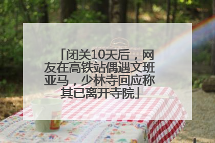闭关10天后，网友在高铁站偶遇文班亚马，少林寺回应称其已离开寺院