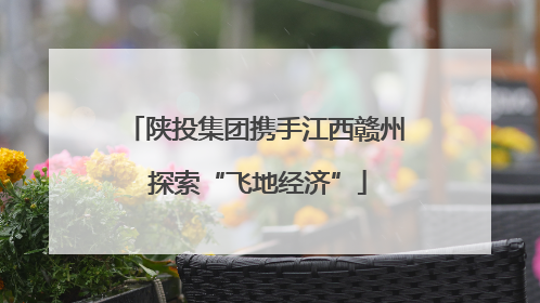 陕投集团携手江西赣州 探索“飞地经济”