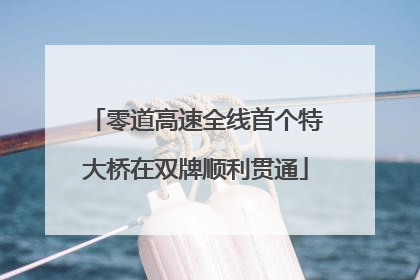零道高速全线首个特大桥在双牌顺利贯通