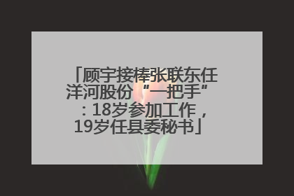顾宇接棒张联东任洋河股份“一把手”：18岁参加工作，19岁任县委秘书