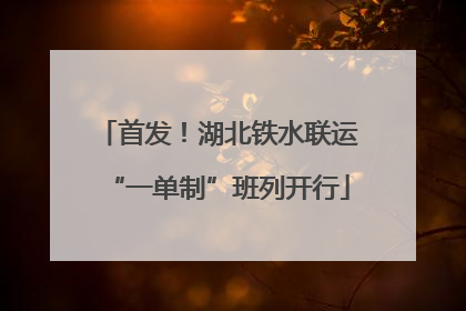 首发！湖北铁水联运“一单制”班列开行