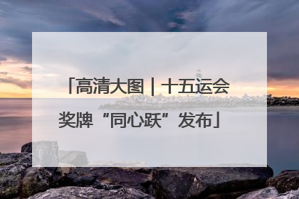 高清大图｜十五运会奖牌“同心跃”发布