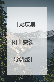 龙煤集团主要领导调整