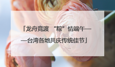 龙舟竞渡 “粽”情端午——台湾各地共庆传统佳节