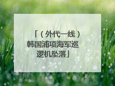 （外代一线）韩国浦项海军巡逻机坠落