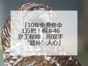 10年免费修伞1万把！桐乡46岁工程师，用双手“缝补”人心