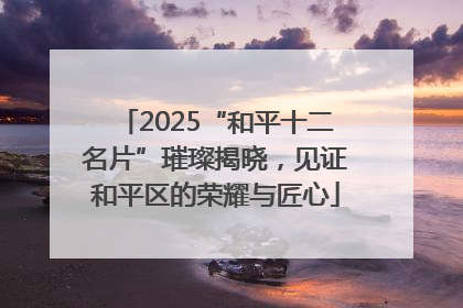 2025“和平十二名片”璀璨揭晓，见证和平区的荣耀与匠心