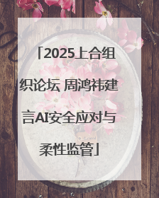 2025上合组织论坛 周鸿祎建言AI安全应对与柔性监管