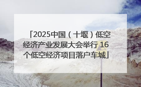 2025中国（十堰）低空经济产业发展大会举行 16个低空经济项目落户车城