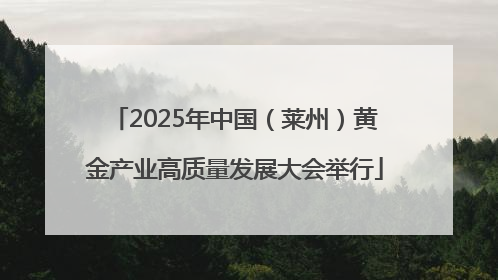 2025年中国（莱州）黄金产业高质量发展大会举行