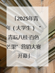 2025年青年（大学生）“青耘八桂·百色芒果”营销大赛开幕