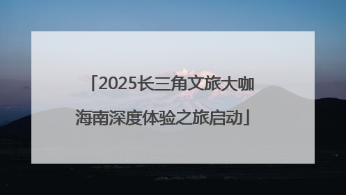2025长三角文旅大咖海南深度体验之旅启动