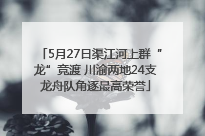 5月27日渠江河上群“龙”竞渡 川渝两地24支龙舟队角逐最高荣誉