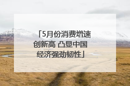 5月份消费增速创新高 凸显中国经济强劲韧性