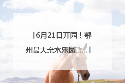 6月21日开园！鄂州最大亲水乐园……