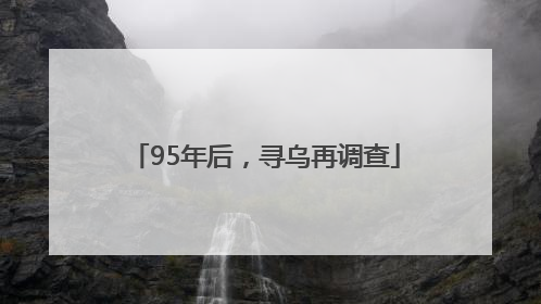 95年后，寻乌再调查