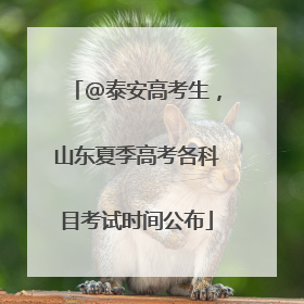 @泰安高考生，山东夏季高考各科目考试时间公布