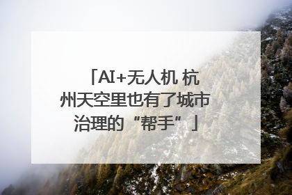 AI+无人机 杭州天空里也有了城市治理的“帮手”