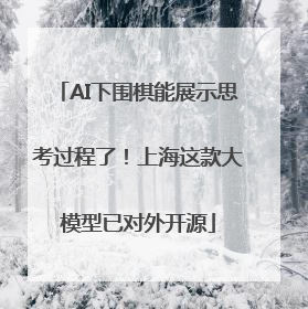 AI下围棋能展示思考过程了！上海这款大模型已对外开源