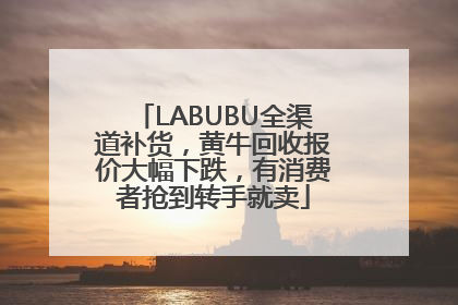 LABUBU全渠道补货，黄牛回收报价大幅下跌，有消费者抢到转手就卖