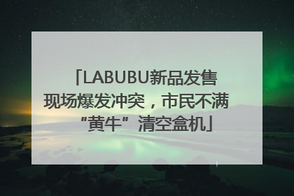 LABUBU新品发售现场爆发冲突，市民不满“黄牛”清空盒机
